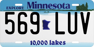 MN license plate 569LUV