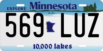MN license plate 569LUZ