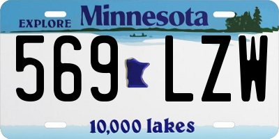 MN license plate 569LZW