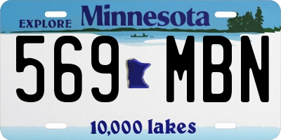 MN license plate 569MBN