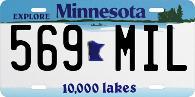 MN license plate 569MIL