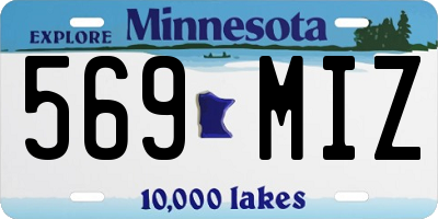 MN license plate 569MIZ
