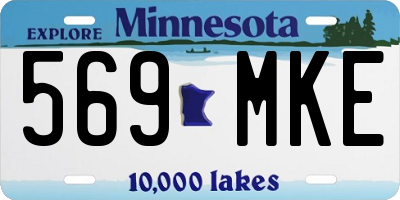 MN license plate 569MKE