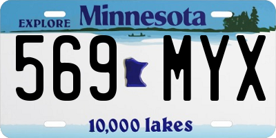 MN license plate 569MYX