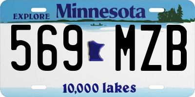 MN license plate 569MZB