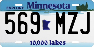 MN license plate 569MZJ