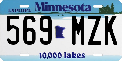 MN license plate 569MZK
