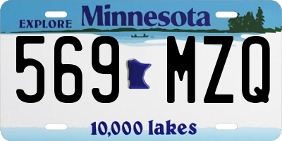 MN license plate 569MZQ