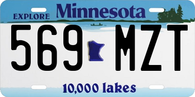 MN license plate 569MZT