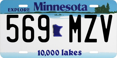 MN license plate 569MZV