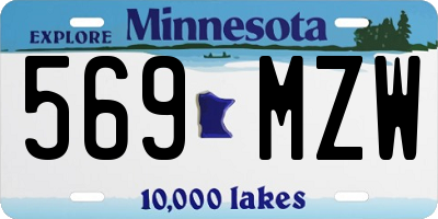 MN license plate 569MZW