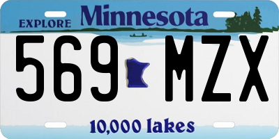 MN license plate 569MZX