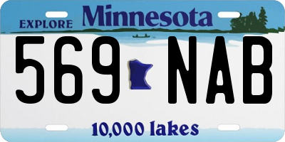 MN license plate 569NAB