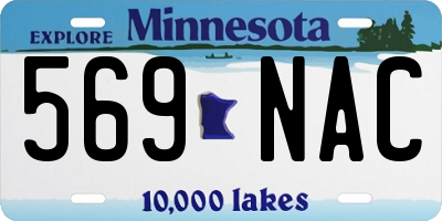 MN license plate 569NAC