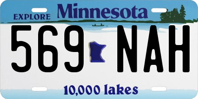 MN license plate 569NAH