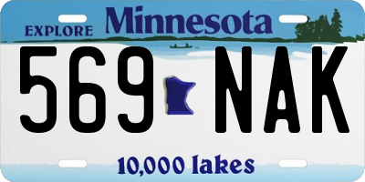 MN license plate 569NAK