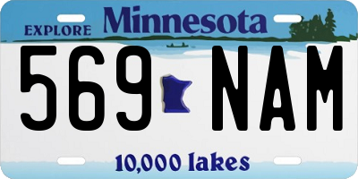 MN license plate 569NAM