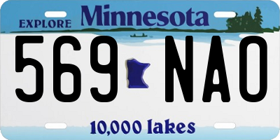 MN license plate 569NAO