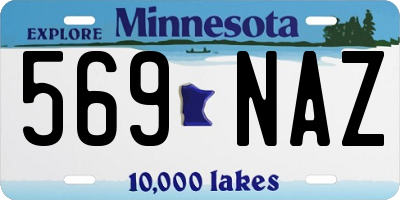 MN license plate 569NAZ