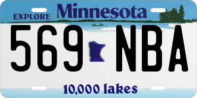 MN license plate 569NBA