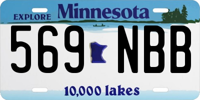 MN license plate 569NBB