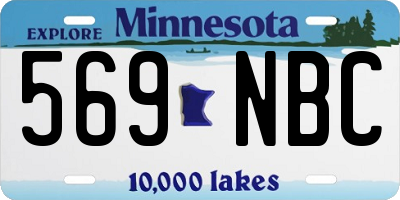 MN license plate 569NBC