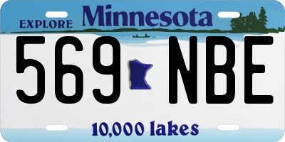 MN license plate 569NBE