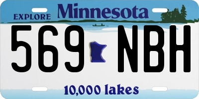 MN license plate 569NBH
