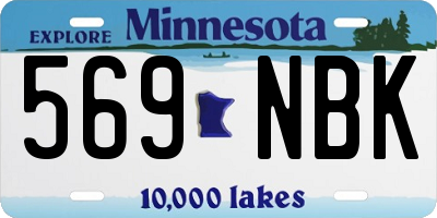 MN license plate 569NBK