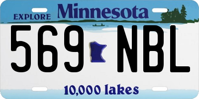 MN license plate 569NBL
