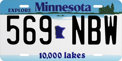 MN license plate 569NBW