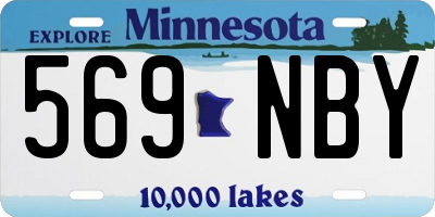 MN license plate 569NBY