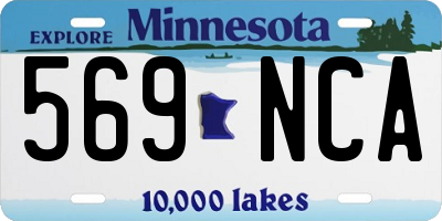 MN license plate 569NCA