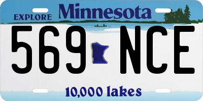 MN license plate 569NCE
