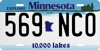 MN license plate 569NCO