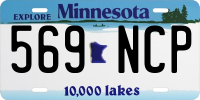 MN license plate 569NCP