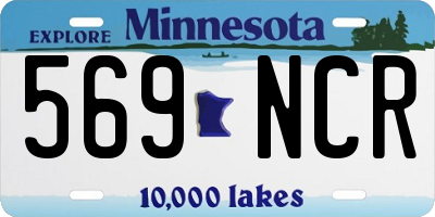 MN license plate 569NCR