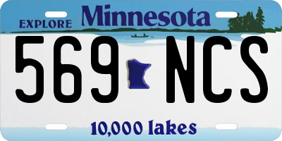 MN license plate 569NCS