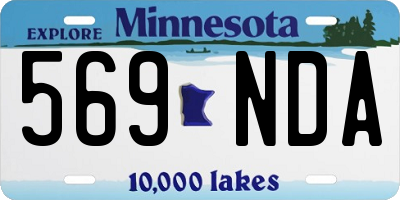 MN license plate 569NDA