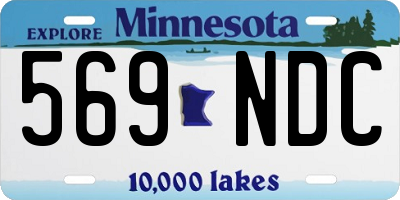MN license plate 569NDC