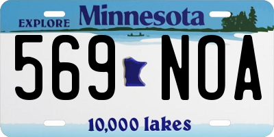 MN license plate 569NOA