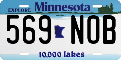 MN license plate 569NOB