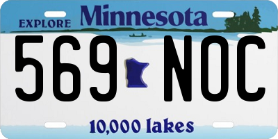 MN license plate 569NOC