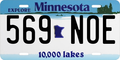 MN license plate 569NOE