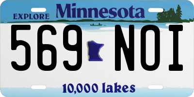 MN license plate 569NOI