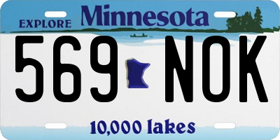 MN license plate 569NOK