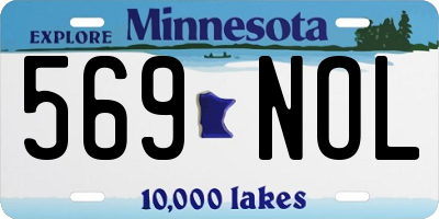 MN license plate 569NOL
