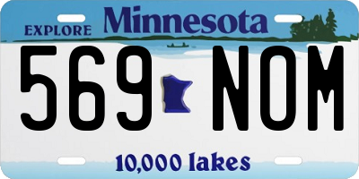 MN license plate 569NOM