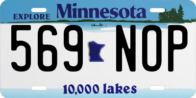 MN license plate 569NOP
