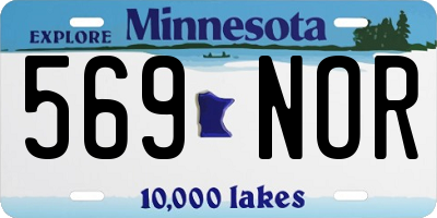 MN license plate 569NOR